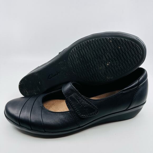 Clarks Collection WMNS Black MaryJane Kennon Style 15807 Slip On US Sz 10 Black - Picture 9 of 10